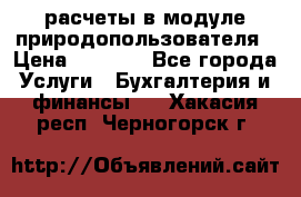расчеты в модуле природопользователя › Цена ­ 3 000 - Все города Услуги » Бухгалтерия и финансы   . Хакасия респ.,Черногорск г.